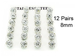 HY Stainless Steel 316L Small Crystal Stud-HY21E0012HKK