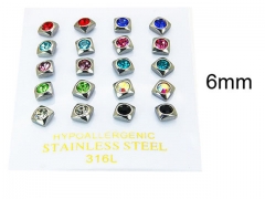 HY Stainless Steel 316L Small Crystal Stud-HY25E0648JDD