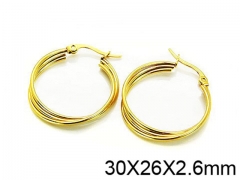 HY Stainless Steel 316L Snap Post Hoop Earrings-HY58E0783MC