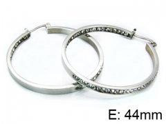 HY Stainless Steel 316L Crystal Hoop Earrings-HY64E0025HJZ