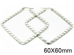 HY Stainless Steel 316L Snap Post Hoop Earrings-HY58E0507IL