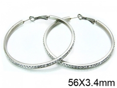 HY Stainless Steel 316L Crystal Hoop Earrings-HY58E0556PD
