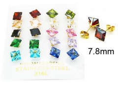 HY Stainless Steel 316L Small Crystal Stud-HY25E0689JJG