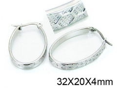 HY Stainless Steel 316L Snap Post Hoop Earrings-HY64E0377KD