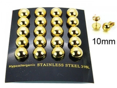 HY Stainless Steel 316L Ball Earrings-HY30E1456IIB