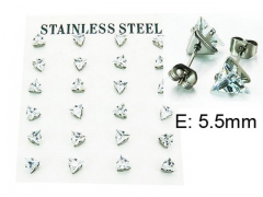 HY Stainless Steel 316L Small Crystal Stud-HY21E0030PQ