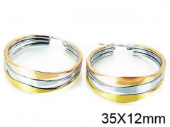 HY Stainless Steel 316L Snap Post Hoop Earrings-HY58E0925OE