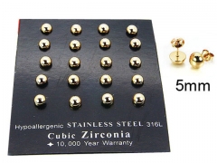 HY Stainless Steel 316L Ball Earrings-HY30E1448HOQ