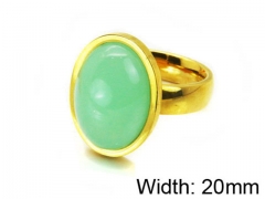 HY Stainless Steel 316L Lady Gemstone Rings-HY17R0068HHW