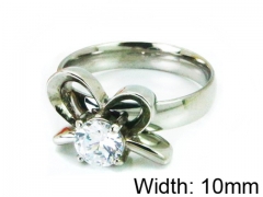 HY Stainless Steel 316L Lady Big-Crystal Rings-HY30R0611LZ