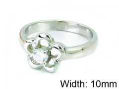 HY Stainless Steel 316L Lady Big-Crystal Rings-HY30R0624LQ