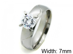 HY Stainless Steel 316L Lady Big-Crystal Rings-HY06R0225K5