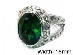 HY Stainless Steel 316L Lady Gemstone Rings-HY15R0943HIL