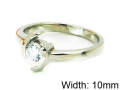 HY Stainless Steel 316L Lady Big-Crystal Rings-HY30R0557MW