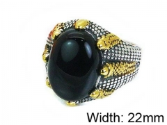 HY Stainless Steel 316L Men Gemstone Rings-HY17R0172HJC