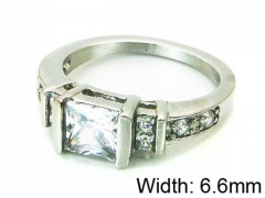 HY Stainless Steel 316L Lady Big-Crystal Rings-HY05R0174HKZ