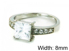 HY Stainless Steel 316L Lady Big-Crystal Rings-HY30R0559HIF