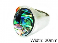 HY Stainless Steel 316L Men Gemstone Rings-HY17R0107HIS