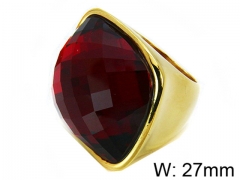 HY Stainless Steel 316L Lady Gemstone Rings-HY15R1001HOX