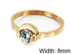 HY Stainless Steel 316L Lady Big-Crystal Rings-HY14R0311OS