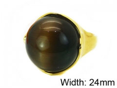 HY Stainless Steel 316L Lady Gemstone Rings-HY17R0033HLB