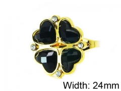 HY Stainless Steel 316L Lady Gemstone Rings-HY64R0220HOG