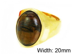 HY Stainless Steel 316L Men Gemstone Rings-HY17R0130HJA