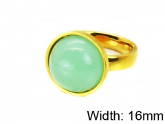 HY Stainless Steel 316L Lady Gemstone Rings-HY17R0072PU