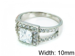 HY Stainless Steel 316L Lady Big-Crystal Rings-HY30R0589IFF