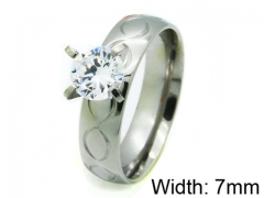 HY Stainless Steel 316L Lady Big-Crystal Rings-HY06R0219K5