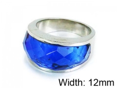 HY Stainless Steel 316L Lady Gemstone Rings-HY17R0193HNT