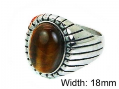 HY Stainless Steel 316L Men Gemstone Rings-HY17R0103HIT