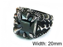 HY Stainless Steel 316L Men Gemstone Rings-HY17R0098HIQ