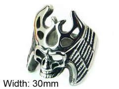 HY Stainless Steel 316L Man Skull Rings-HY22R0919HJT