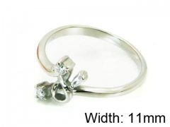 HY Stainless Steel 316L Lady Small-Crystal Rings-HY30R0503KLV