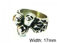 HY Stainless Steel 316L Man Skull Rings-HY22R1278HIW