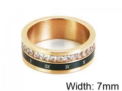 HY Stainless Steel 316L Lady Small-Crystal Rings-HY14R0442HHL