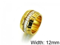 HY Stainless Steel 316L Lady Small-Crystal Rings-HY14R0350HIR