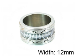 HY Stainless Steel 316L Lady Small-Crystal Rings-HY14R0347HHS