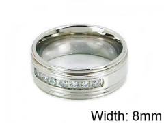 HY Stainless Steel 316L Lady Small-Crystal Rings-HY14R0479OC