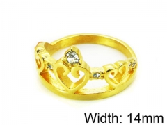 HY Stainless Steel 316L Lady Small-Crystal Rings-HY15R1304HHL