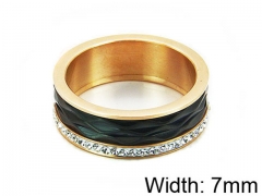 HY Stainless Steel 316L Lady Small-Crystal Rings-HY14R0428HJR