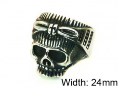 HY Stainless Steel 316L Man Skull Rings-HY22R1168HIE