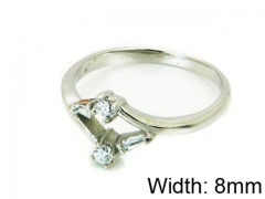 HY Stainless Steel 316L Lady Small-Crystal Rings-HY30R0517KLD