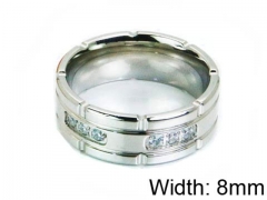 HY Stainless Steel 316L Lady Small-Crystal Rings-HY14R0455PG