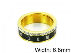 HY Stainless Steel 316L Lady Small-Crystal Rings-HY14R0418HHA