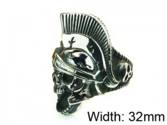 HY Stainless Steel 316L Man Skull Rings-HY22R1212HJE