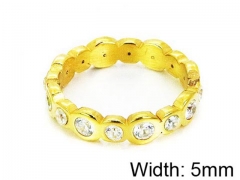 HY Stainless Steel 316L Lady Small-Crystal Rings-HY16R0436PX