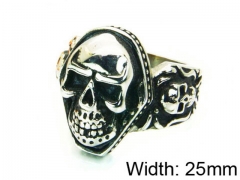 HY Stainless Steel 316L Man Skull Rings-HY22R1165HIW