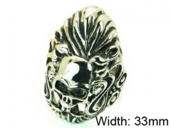 HY Stainless Steel 316L Man Skull Rings-HY22R0761HIZ